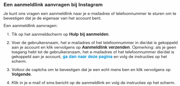 aanmeldlink Insta