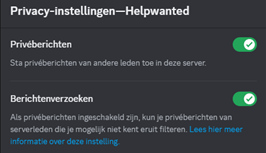Privacy-instellingen discord